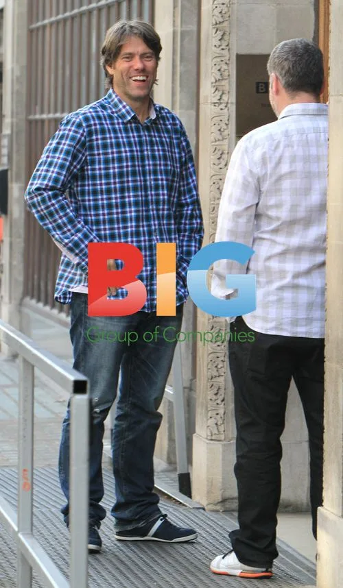 John Bishop and Chris Moyles at BBC Radio 1