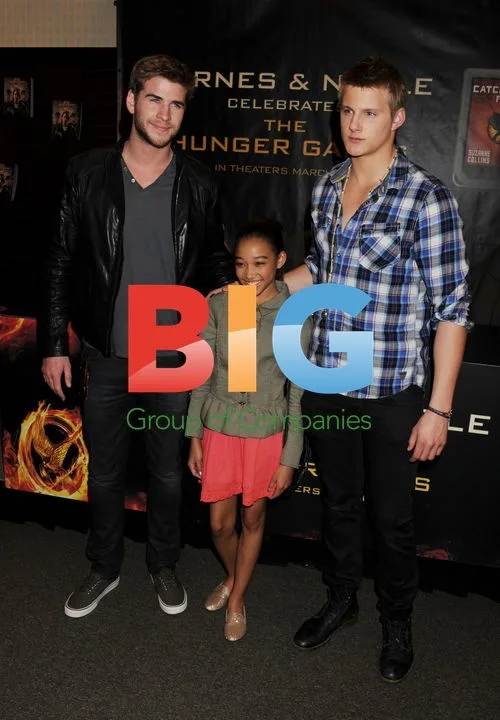 Amandla Stenberg, Liam Hemsworth, Alexander Ludwig at 'The Hunger Games' Celebration