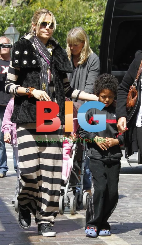 Heidi Klum with family at Karate