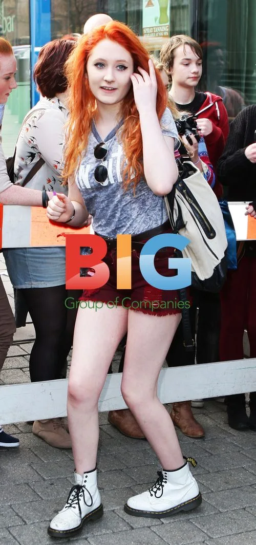 Janet Devlin Leaving Hotel in Birmingham