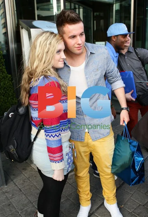 Andy Merry of The Risk leaving hotel in Birmingham