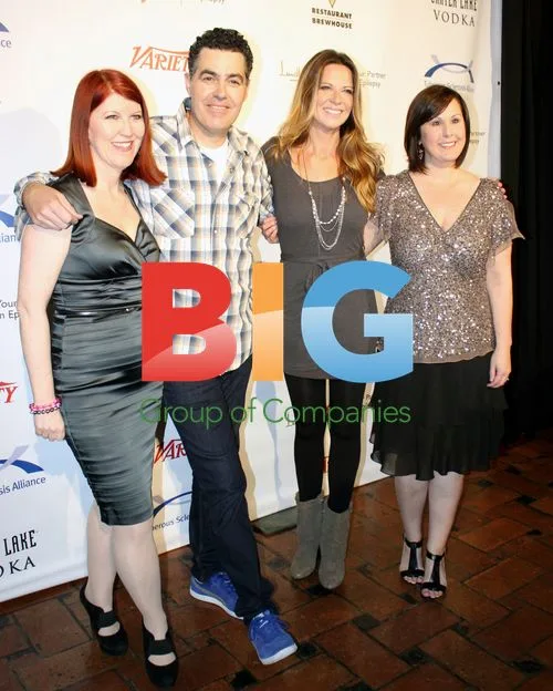 Kate Flannery, Adam Carolla and Mo Collins at Comedy For A Cure