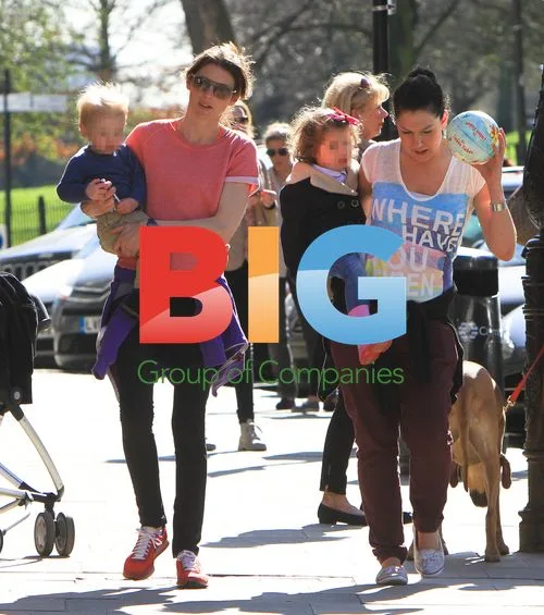 Jools Oliver Out with Son in London