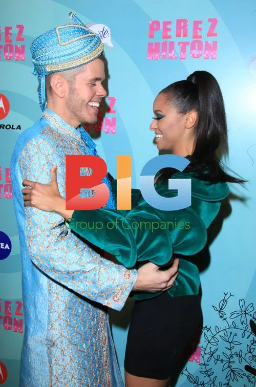 Perez Hilton and Kat Graham at Birthday Party