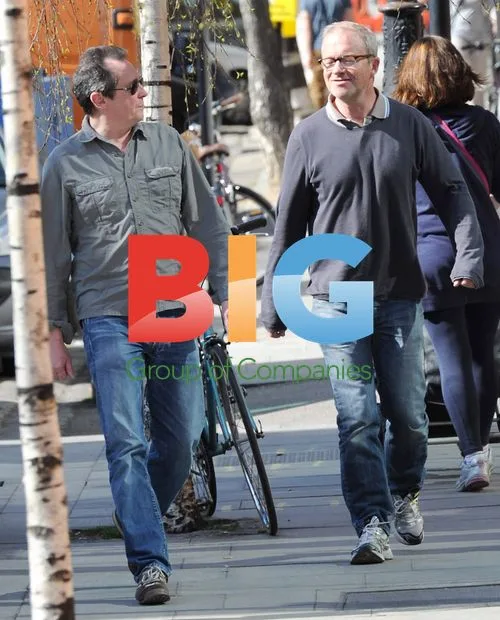 Harry Enfield and Paul Whitehouse Leaving Pub