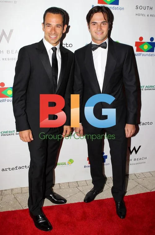 Helio Castroneves and Nelsinho Piquet at Charity Event