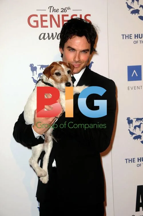 Ian Somerhalder and Uggy at Genesis Awards