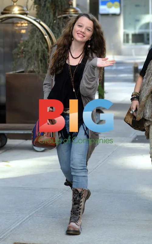 Stefania Owen Leaving NYC Hotel
