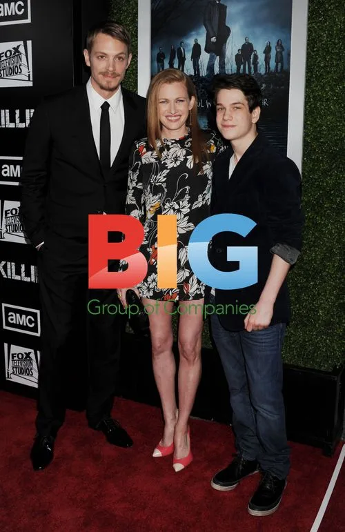 Joel Kinnaman, Mireille Enos and Liam James at 'The Killing' Premiere