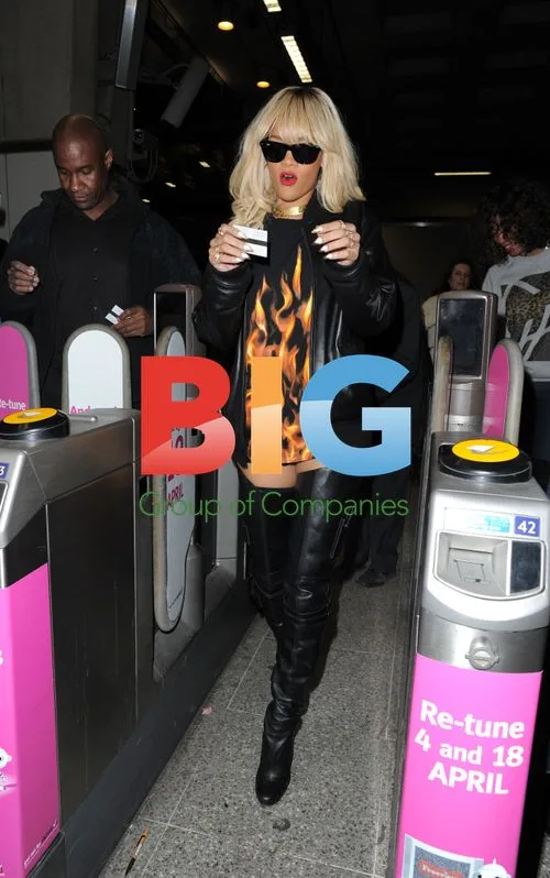 Rihanna takes the Tube in London