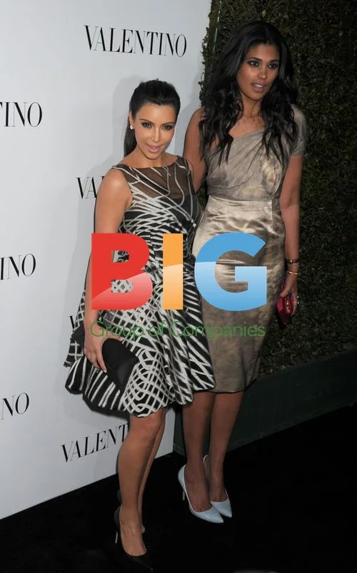 Kim Kardashian and Rachel Roy at Valentino event