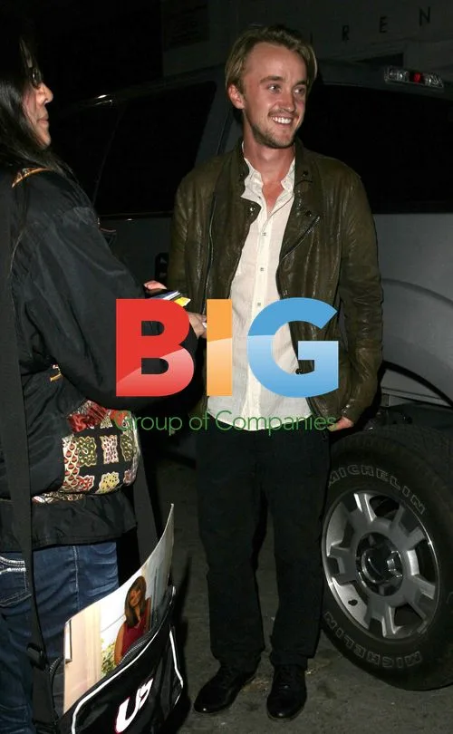 Tom Felton Arrives for Perez Hilton's Birthday Bash
