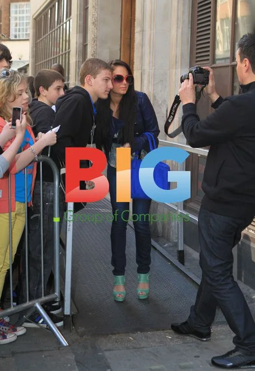 Chris Moyles with Crew at BBC Studios