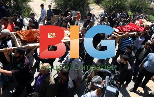 Palestinian children funeral in Gaza