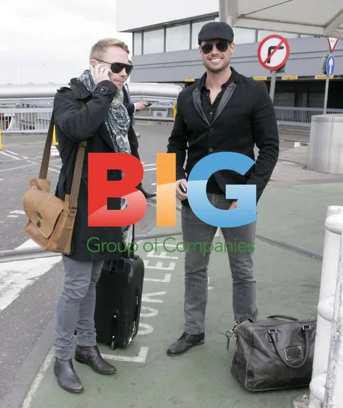Boyzone Stars Ronan Keating and Keith Duffy at Heathrow