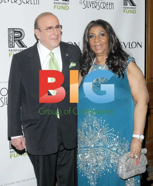 Clive Davis and Aretha Franklin at 2012 Revlon Concert
