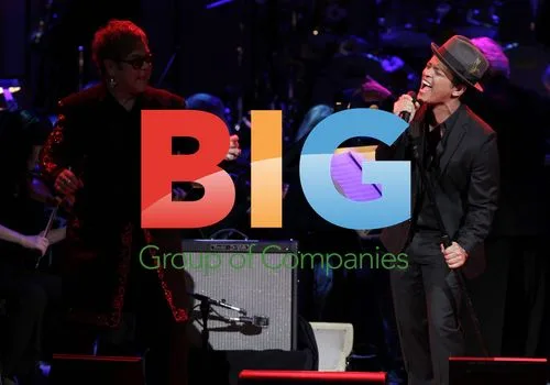 Elton John and Bruno Mars at Rainforest Fund Concert