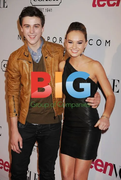 Sterling Beaumon and Madeline Carroll at Teen Vogue party