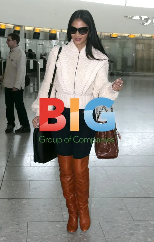 Nicole Scherzinger at Heathrow Airport