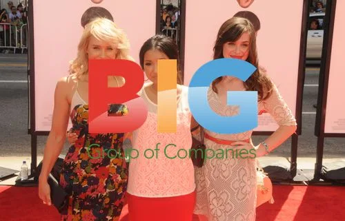 Nicky Whelan, Brenda Song, Christine Woods at "The Three Stooges" Premiere
