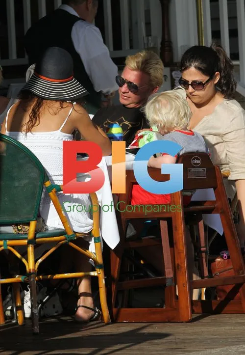 Boris Becker and family at Miami Beach