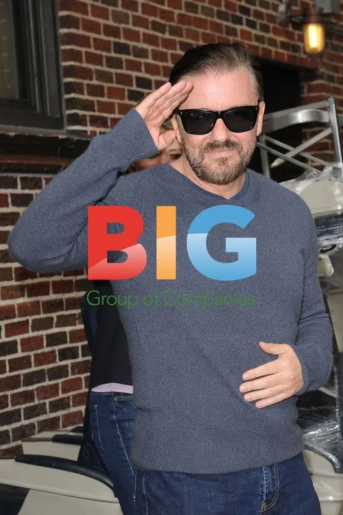 Ricky Gervais and Jane Fallon arrive for Letterman