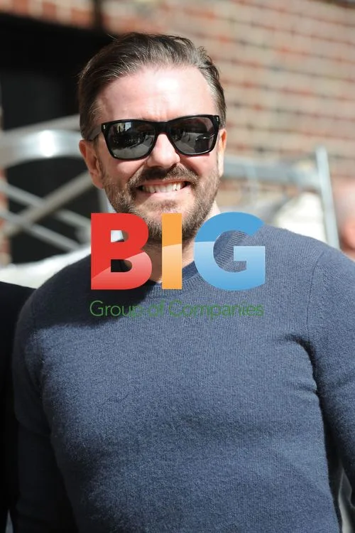 Ricky Gervais and Jane Fallon at Late Show