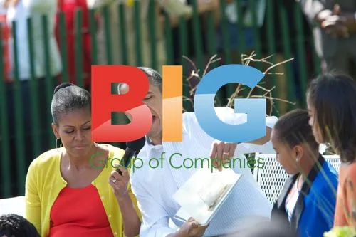 Michelle and Barack Obama at White House Easter Egg Roll
