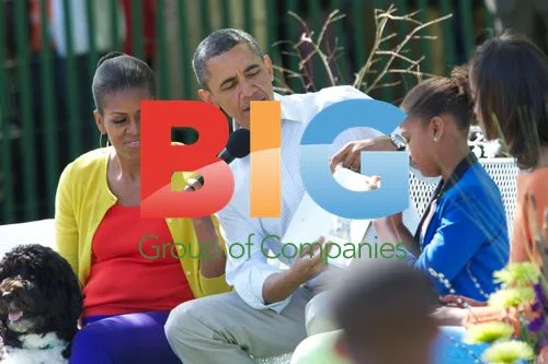 Michelle and Barack Obama at White House Easter Egg Roll