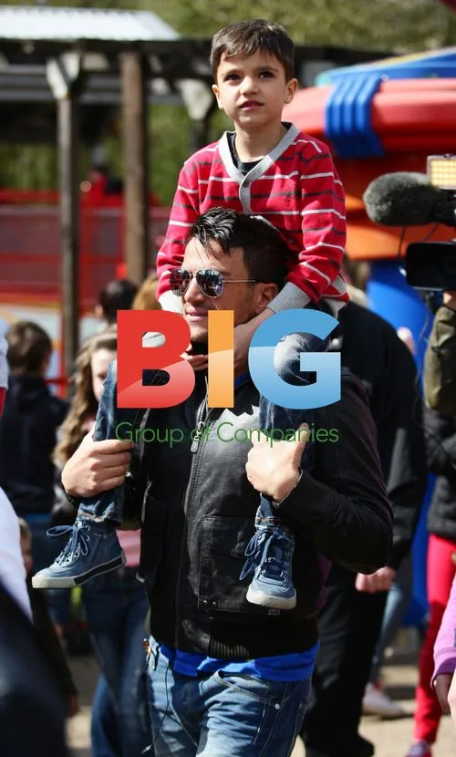 Peter Andre and family at Alton Towers