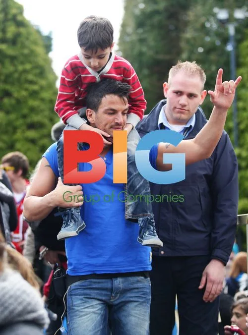 Peter Andre and Family at Alton Towers