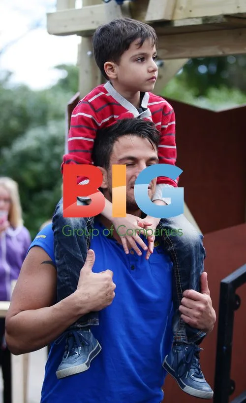 Peter Andre and Family at Alton Towers