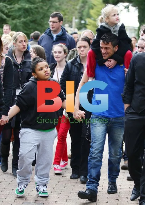 Peter Andre Takes Kids to Alton Towers