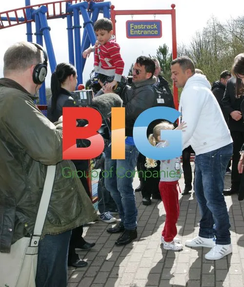 Peter Andre and family at Alton Towers