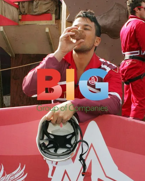 Peter Andre at Alton Towers for Mr. Rocky launch