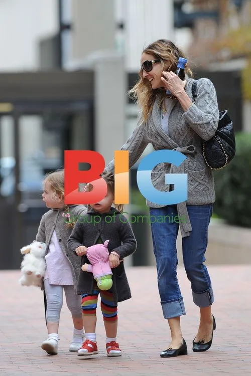 Sarah Jessica Parker with Daughters Leaving School
