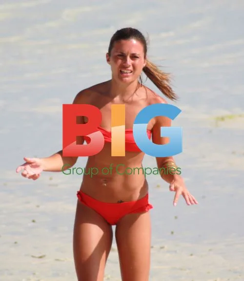 Zoe Hardman in Bikini on Kenya Beach