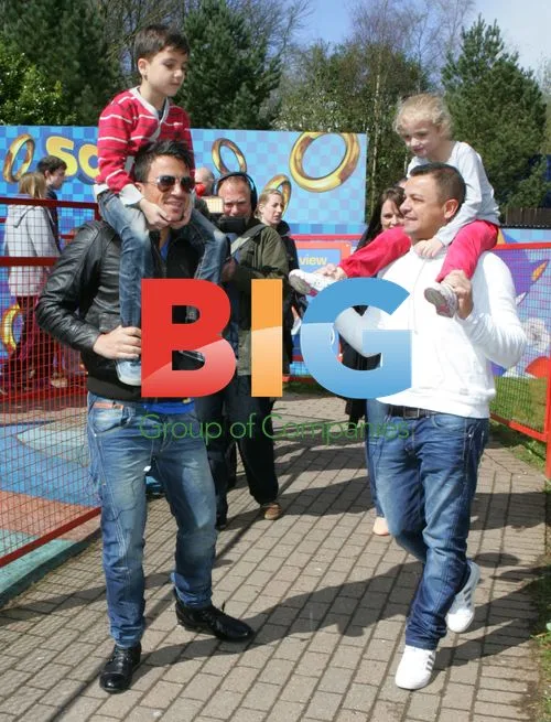 Peter Andre and family at Alton Towers