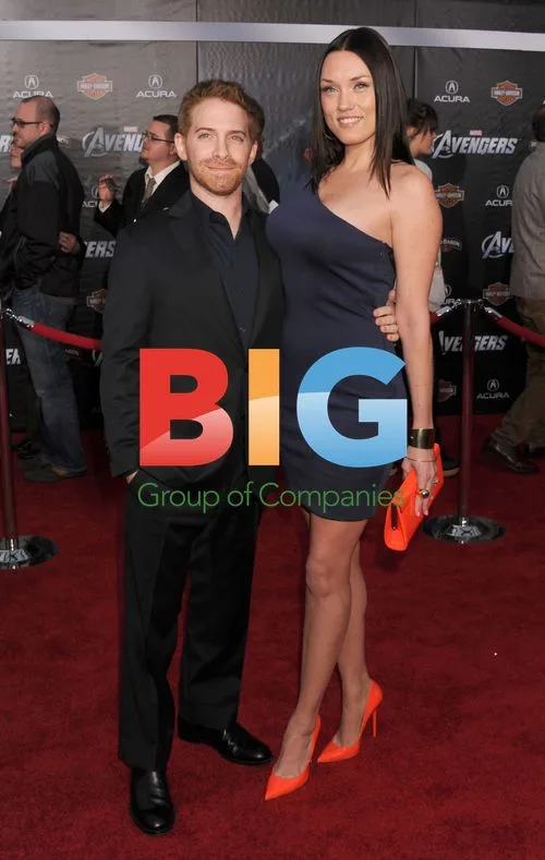 Seth Green and Clare Grant at 'Avengers' Premiere