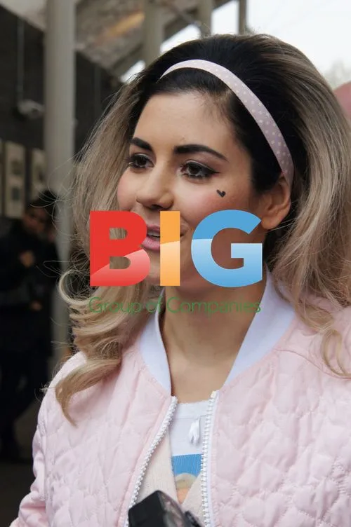 Marina Diamandis outside ITV Studios