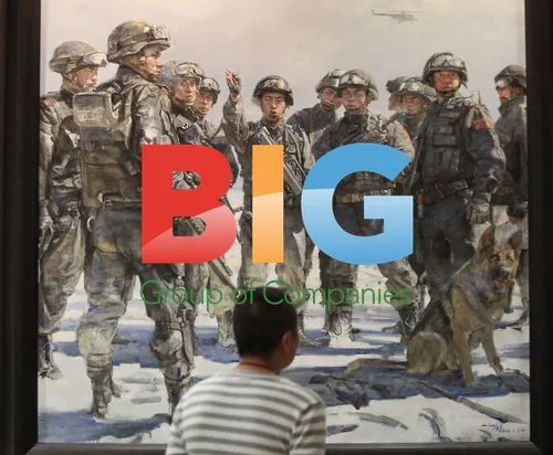 Chinese Soldiers Painting on Display