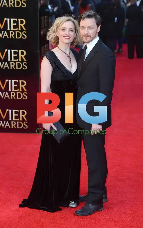 Anne-Marie Duff and James McAvoy at Olivier Awards 2012