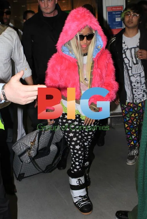 Nicki Minaj Arrives at Heathrow