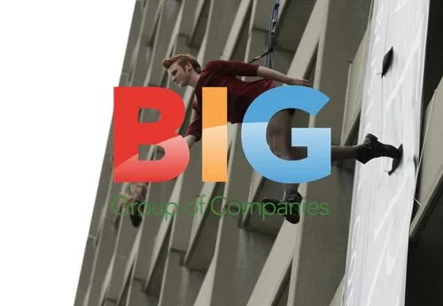 Dancer Penny Mitchell rappels at Boston fashion show