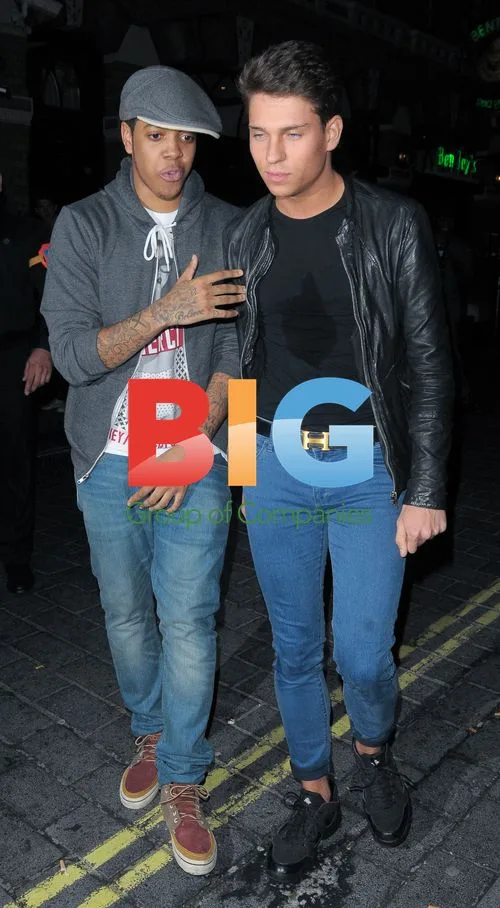 Towie Stars Joey Essex, Tom Kibley, and Chipmunk