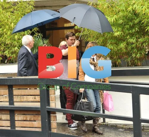 Reece Ritchie and Olivia Newton John at ITV Studios