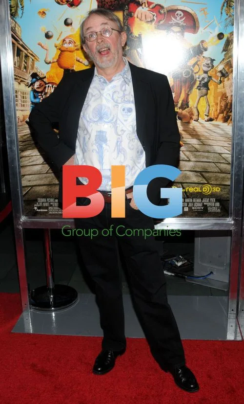 Hugh Grant and Peter Lord at Pirates Screening