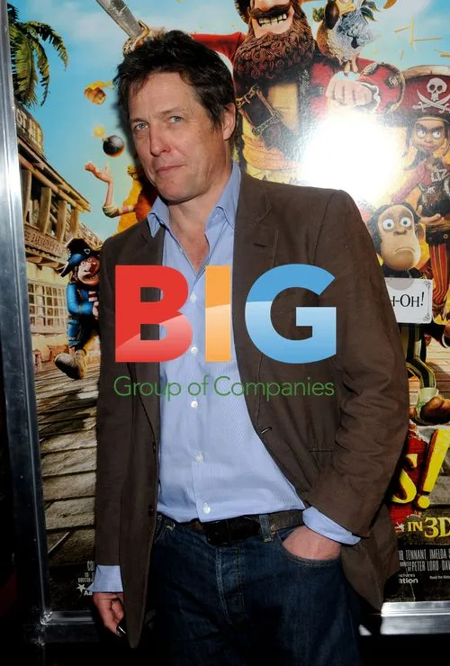 Hugh Grant and Director Peter Lord at Pirates Screening