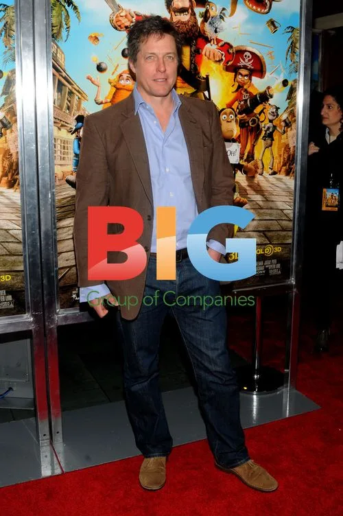 Hugh Grant and Peter Lord at 'Pirates' Screening