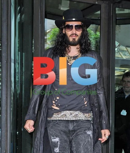 Russell Brand Leaving Portcullis House